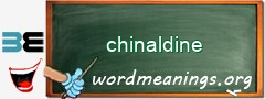WordMeaning blackboard for chinaldine
